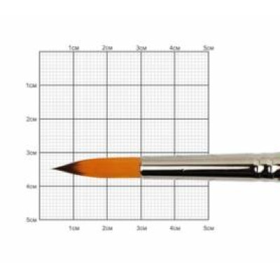 Пензель Синтетика кругла, Carrot 1097R, № 8, коротка ручка KOLOS