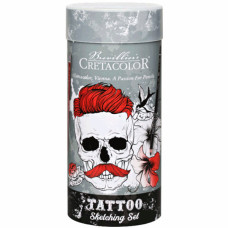Набір художніх матеріалів TATTOO SKETCHING 14шт., мет. коробка, Cretacolor