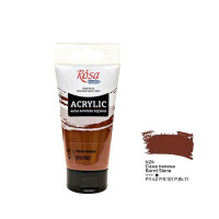 Фарба акрилова, Сієна палена, 75 мл, ROSA Studio