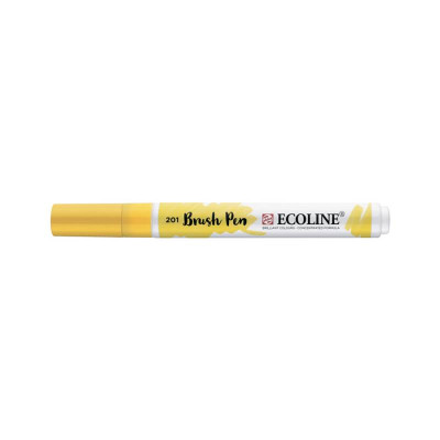 Ручка-кисточка Ecoline Brushpen (201), Желтый светлый, Royal Talens