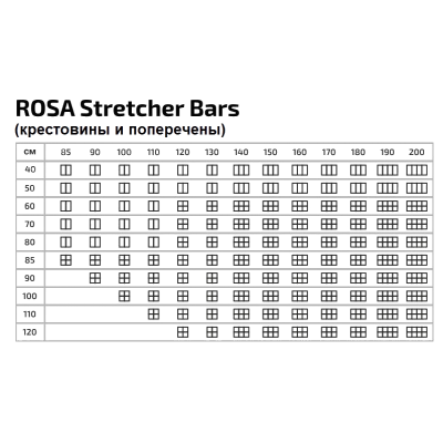 Холст на подрамнике лен 95х105 см, мелкое зерно, 230 г/м2 акрил ROSA