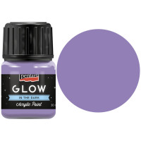 Фарба акрилова для декору Glow in the dark, Ліловий, 30 мл, Pentart (16483)