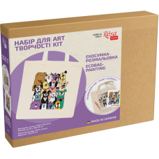 Набір, екосумка-розмальовка, „Dogs“, бавовна 220 г/м2, 38х42см, ROSA Talent