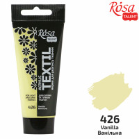Фарба акрилова для тканини, Ванільна 26, 60 мл, ROSA TALENT (263460426)