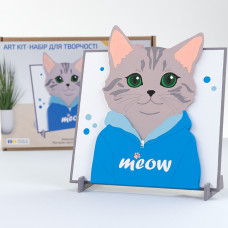 Набор для творчества картина 3D, Meow, МДФ грунтованное, 18х20 см, ROSA Talent