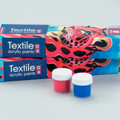 Набір акрилових фарб для розпису тканин Animal 12x10 мл Arteo Набір акрилових фарб для розпису тканин Animal 12x10 мл Arteo