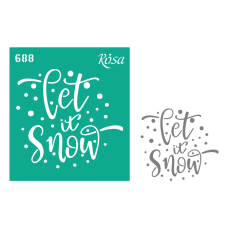 Трафарет многоразовый самоклеющийся, №688, 9х10см, серия Новый год, ROSA Talent