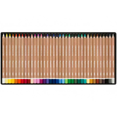Набір кольорових олівців, MEGACOLOR, 36шт., мет. коробка, Cretacolor