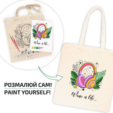 Набір екосумка-розмальовка Music is Life, бавовна 220 г/м2, 38х42 см, ROSA Talent