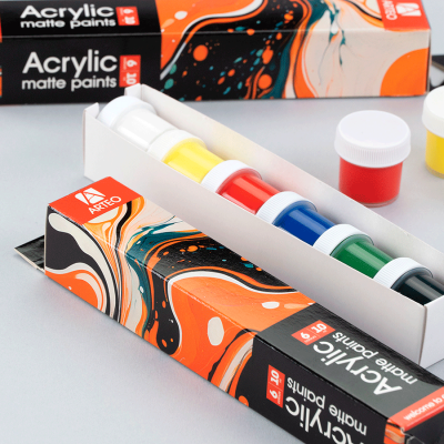 Набор акриловых красок Waves матовый 6x10мл Arteo