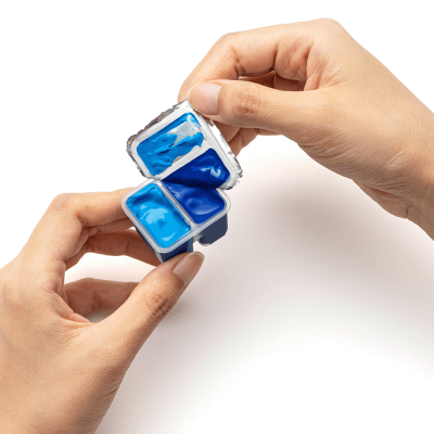 Набор гуашевых красок HIMI Twin Cup 48x12 мл, в зеленом пластиковом пенале