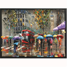 Холст на картоне с контуром, Города №4, 30х40, хлопок, акрил, ROSA START (GPA284215)