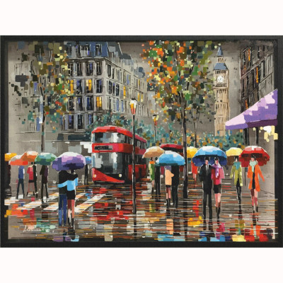 Холст на картоне с контуром, Города №4, 30х40, хлопок, акрил, ROSA START (GPA284215)