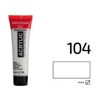 Краска акриловая AMSTERDAM, (104) Белила цинковые, 20 мл, Royal Talens