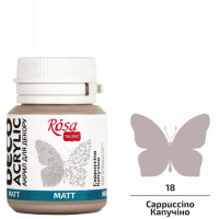 Акрил для декора, Капучино, матовый, 20 мл, ROSA TALENT