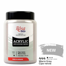 Краска акриловая, Серая теплая, 400 мл, ROSA Studio (322419444)