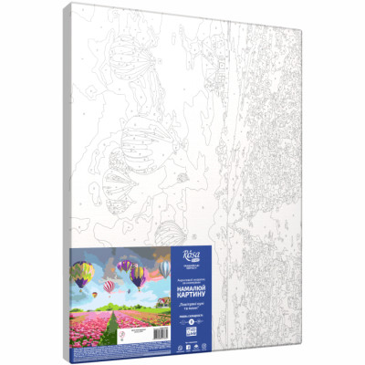 Картина за номерами набір-стандарт Повітряні кулі та млин ROSA START, 35х45 см
