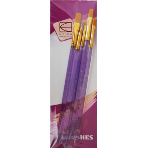 Набір пензлів 7009, синтетика плос, 5 шт, KOLOS