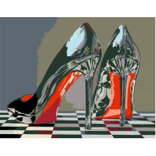 Картина по номерам, набор Туфли, 35х45 см, ROSA START