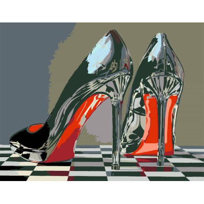 Картина по номерам, набор Туфли, 35х45 см, ROSA START