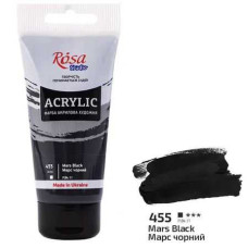 Краска акриловая, Марс черный (455), 75 мл, ROSA Studio
