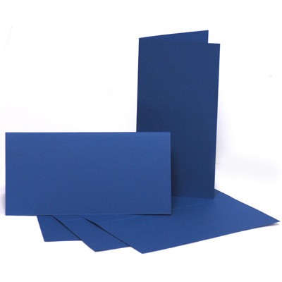 Набір заготовок для листівок 5шт, 10,5х21см, №4, темно-синій, 220 г/м2, ROSA TALENT