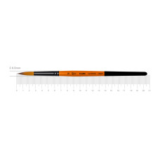 Кисть Синтетика круглая, FLAME 1368R, №12, кор ручка ROSA 1368R12