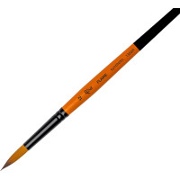 Пензель Синтетика кругла, FLAME 1368R, №12, коротка ручка ROSA 1368R12 