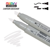 Маркер двосторонній Marvy Срібно-сірий 1900B-S