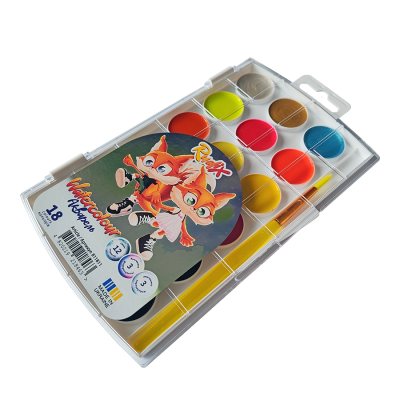 Набор акварельных красок с кистью 18 шт, Rudix Набор акварельных красок с кистью 18 шт, Rudix