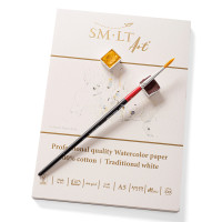 Склейка для акварелі PRO CREATE А5, 400г/м2, 10л, 100% бавовна, SMILTAINIS