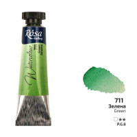 Краска акварельная, Зеленая, туба, 10 мл, ROSA Gallery