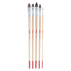 Набір пензлів для живопису, вушний ворс, кругла (№6), овальна (№10, 14), плоска (№10, 14), Talens Art Creation