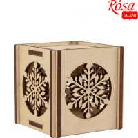 Подсвечник на елку Праздничные огоньки 1, фанера, 6х6х6 см, ROSA Talent