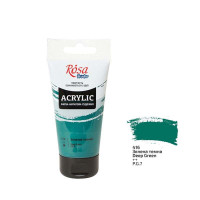 Краска акриловая, Зеленая темная, 75 мл, ROSA Studio