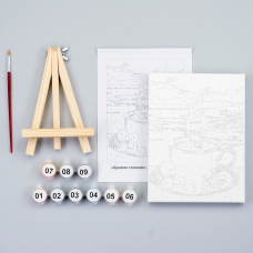 Набор картина по номерам Аромат покоя, 15x20 см, с мольбертом ROSA START