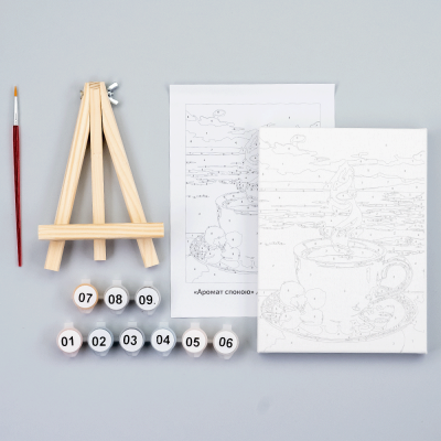 Набор картина по номерам Аромат покоя, 15x20 см, с мольбертом ROSA START