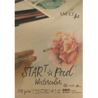 Склейка для акварели STAR T А5 240 г/м2 20 л натуральный белый SMILTAINIS