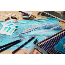 Набор чернильных карандашей Inktense, 24 цв, В металл, коробке, Derwent
