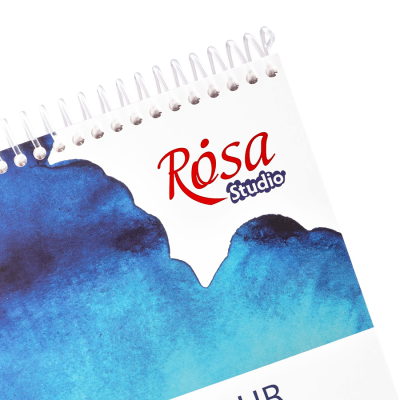 Скетчбук для акварелі на спіралі А5 Бірюза 200 г/м² 32 арк білий папір ROSA Studio