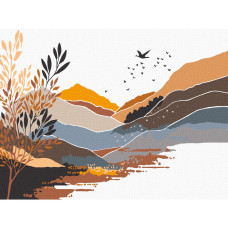 Набор, картина по номерам, "Загадочный пейзаж", 15х20 см, с мольбертом, ROSA START