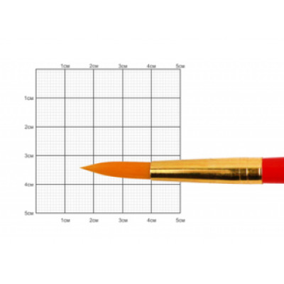 Пензель Синтетика кругла, № 12, коротка ручка ROSA START