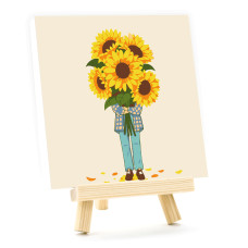 Набор картина по номерам В объятиях солнца, 15x15 см, с мольбертом ROSA START
