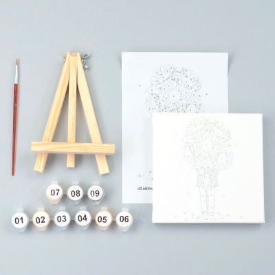 Набор картина по номерам В объятиях солнца, 15x15 см, с мольбертом ROSA START Набор картина по номерам В объятиях солнца, 15x15 см, с мольбертом ROSA START