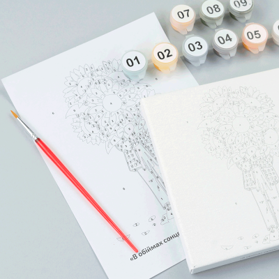 Набор картина по номерам В объятиях солнца, 15x15 см, с мольбертом ROSA START Набор картина по номерам В объятиях солнца, 15x15 см, с мольбертом ROSA START