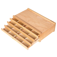 Пенал деревянный бук, 4 выдвижных ящика 25x40 см, MEEDEN