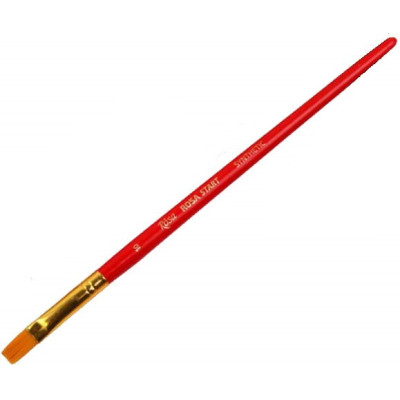 Пензель Синтетика плоска, № 10, коротка ручка ROSA START