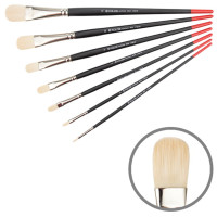 Пензель Синтетика овальна, Milk 1108FR, № 8, довга ручка KOLOS