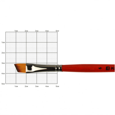 Пензель Синтетика кутова, Carrot 1097А, № 6, коротка ручка KOLOS