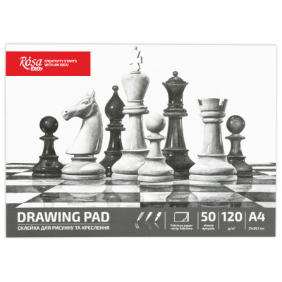 Склейка для малюнка, Шахи, А4 (21*29,7 см), 120г/м2, 50л, ROSA Studio